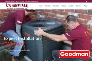 Unionville Heating screen capture