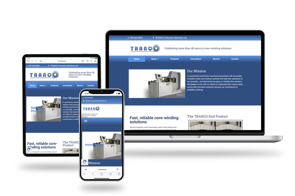 Tranco Production Machines screens